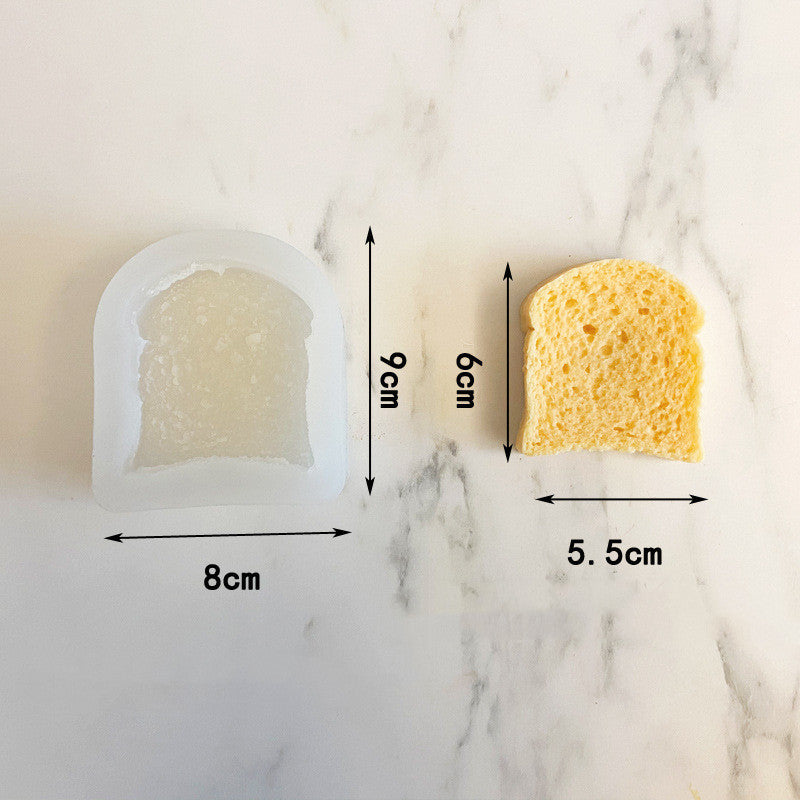 Toast Sliced Bread Poached Egg Scented Candle Silicone Mold