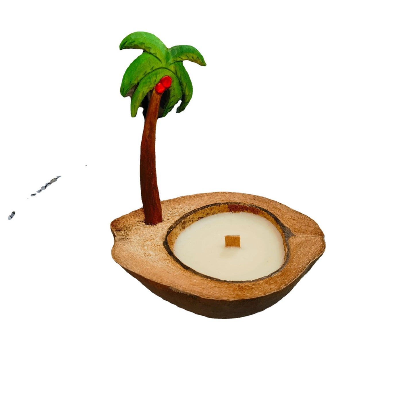 Natural Boat-shaped Coconut Shell Scented Candle
