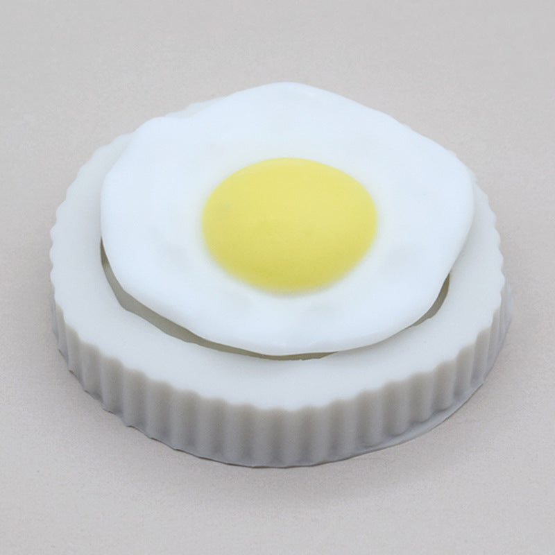 Toast Sliced Bread Poached Egg Scented Candle Silicone Mold