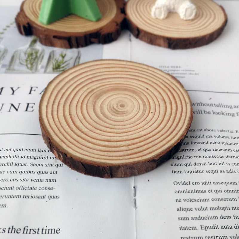 Gypsum Scented Candle, Diffuser Stone, Decoration,Round Wooden Base