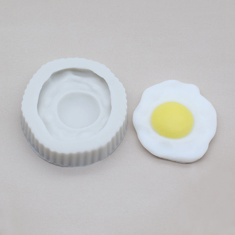 Toast Sliced Bread Poached Egg Scented Candle Silicone Mold