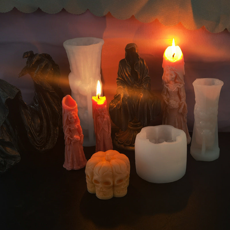 Ghost Groom Halloween Scented Candle Silicone Mold
